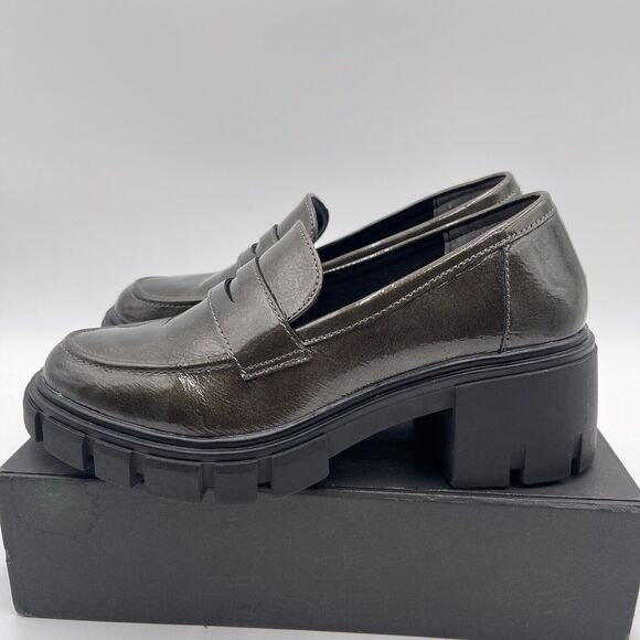 Crown Vintage Loafers Women’s Size 6 M Sage Dark Green Faux Leather - Picture 6 of 10